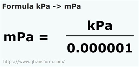 Convert MPa to kPa